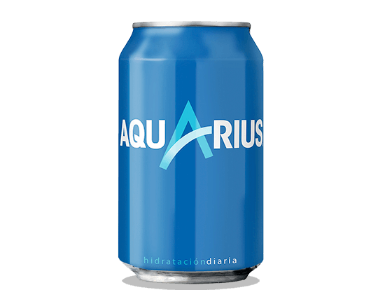 Aquarius Naranja o Limón, bebida isotónica refrescante, ideal para acompañar quesadillas y platos mexicanos.