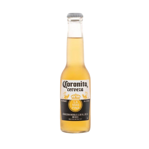 Coronita 21 cl, cerveza ligera y refrescante. Perfecta para acompañar quesadillas y platos mexicanos.